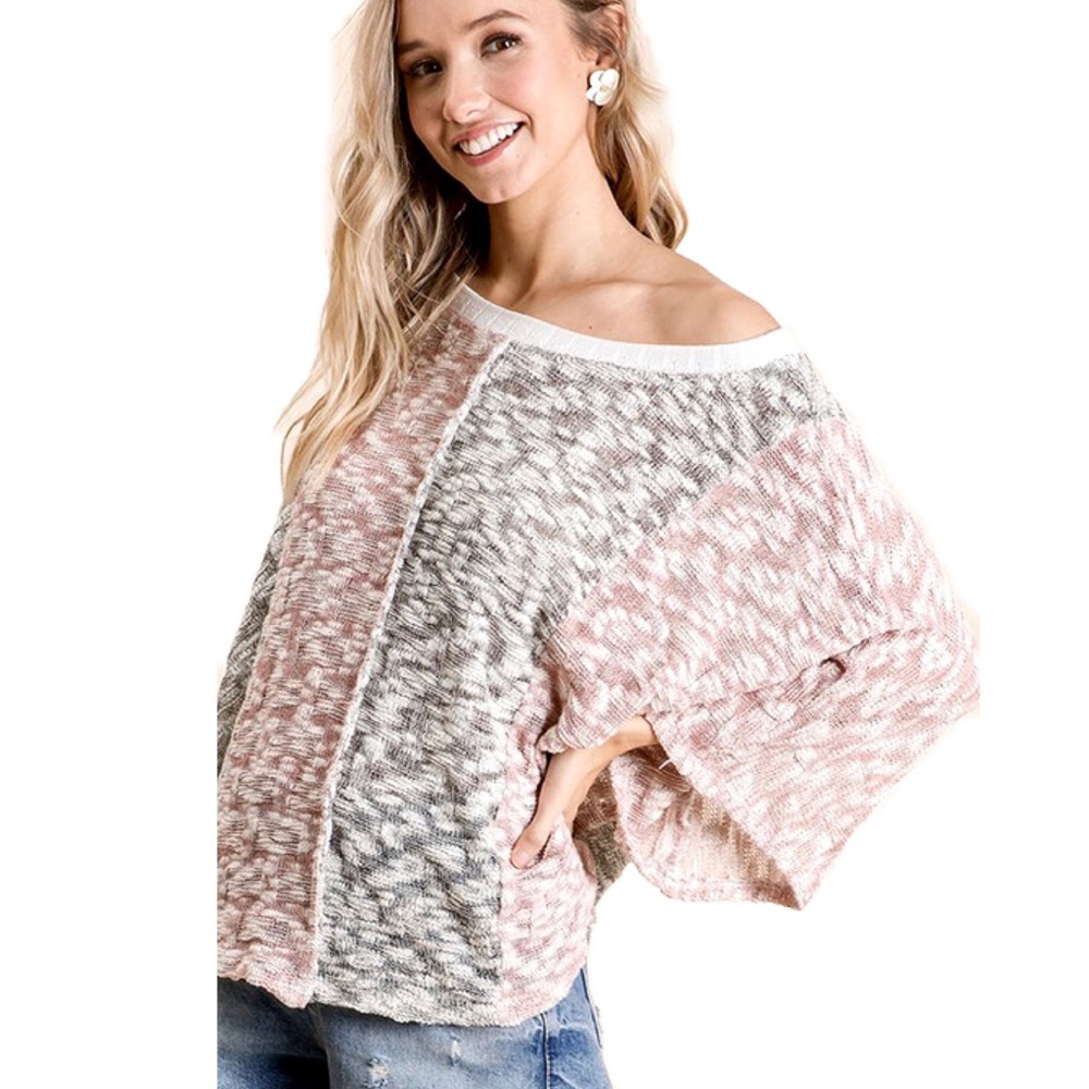 Off Shoulder Contrast Top